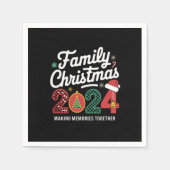 Serviette En Papier Famille Noël 2024 Matching tenue Xmas Squad (Devant)