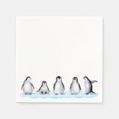 Serviette En Papier Famille Penguin (Devant)
