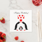 Serviette En Papier Famille Penguins (En situation)