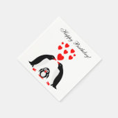 Serviette En Papier Famille Penguins (Coin)