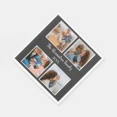 Serviette En Papier Famille personnalisée 4 photo collage modèle (Coin)