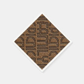 Serviette En Papier Famille Pique-nique Funny Typographie d'osier Part (Coin)