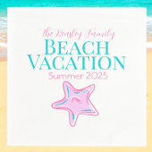 Serviette En Papier Famille Plage Vacances Starfish
