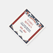 Serviette En Papier Famille Réunion American Flag Bund 4 Juillet Crew (Coin)