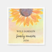 Serviette En Papier Famille Réunion Floral (Devant)