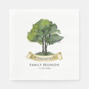 Serviette En Papier Famille Réunion généalogique Arbre Cousins papier