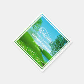 Serviette En Papier Famille Réunion Nature Scène Lac Personnalisé (Coin)