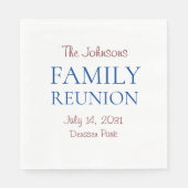 Serviette En Papier Famille Réunion Personnalisée Partie Napkins (Devant)