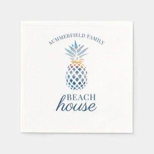 Serviette En Papier Famille Réunion Tropical Ananas Nautique Personnal