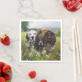 Serviette En Papier Famille Setters (En situation)