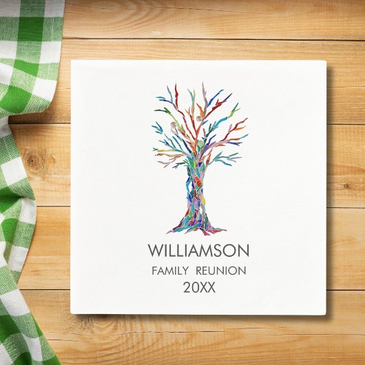 Serviette En Papier Family Reunion ArArArArArArArArArArArArbre Familia