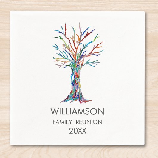 Serviette En Papier Family Reunion ArArArArArArArArArArArArbre Familia