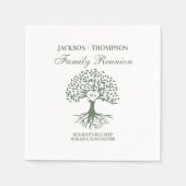 Serviette En Papier Family reunion tree Napkins green (Devant)