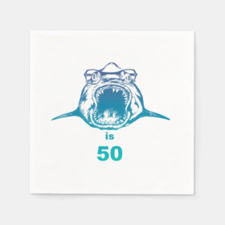 Serviette En Papier Famous Shark est 50 napkin cocktail