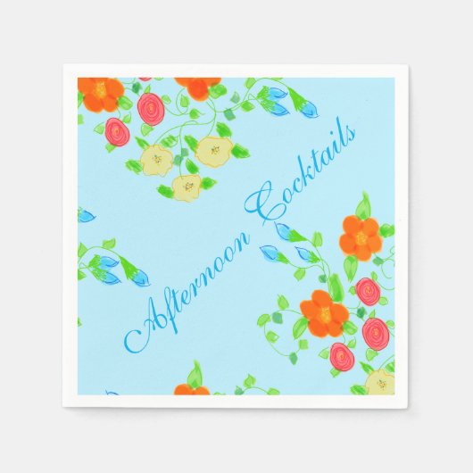 Serviette En Papier Fancy Afternoon Colorée (Devant)