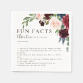 Serviette En Papier Fancy Classic Brown Trivia Fun Facts Mariage (Devant)