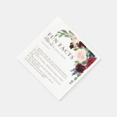 Serviette En Papier Fancy Classic Brown Trivia Fun Facts Mariage (Coin)