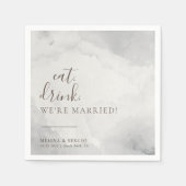 Serviette En Papier Fancy Classic Manger Boire Nous sommes mariés Mari (Devant)
