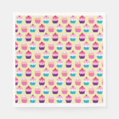 Serviette En Papier Fancy Cupcakes Anniversaire (Devant)