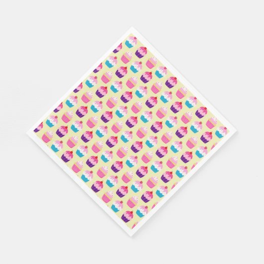 Serviette En Papier Fancy Cupcakes Anniversaire (Coin)