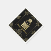 Serviette En Papier Fancy Elegant Noir Noir Noir Nutcracker Fête Fête (Coin)