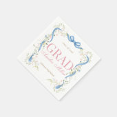 Serviette En Papier Fancy Florals Diplômé (Coin)