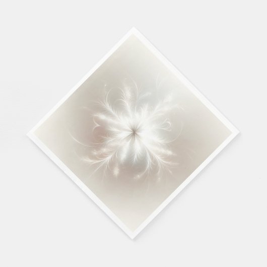 Serviette En Papier Fancy Fractal Snowflakes (Coin)