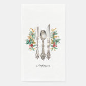 Serviette En Papier Fancy Holiday Silverware Papier Personnalisé Napki (Devant)