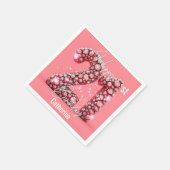Serviette En Papier Fancy Sparkling Diamond-Encrusted 21e anniversaire (Coin)