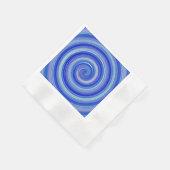Serviette En Papier Fancy spirale bleue (Coin)
