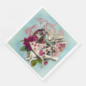 Serviette En Papier Fancy Wonderland White Rabbit (Coin)