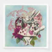 Serviette En Papier Fancy Wonderland White Rabbit (Devant)