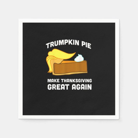 Serviette En Papier Fantaisie Chemise Trumpkin Pie Faire Thanksgiving  (Devant)
