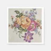 Serviette En Papier Fantaisie Florale (Devant)