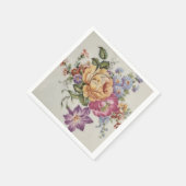 Serviette En Papier Fantaisie Florale (Coin)