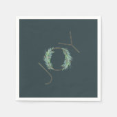 Serviette En Papier Fantaisie gaufre Gold Joy wreath Noël/fête (Devant)