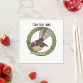 Serviette En Papier Fantal NZ Oiseau Natif Nouvelle-Zélande Aotearoa N (En situation)