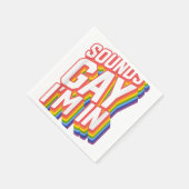 Serviette En Papier Fantastique chemise de fierté Sonne Gay I'm In (Coin)