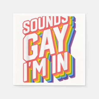 Serviette En Papier Fantastique chemise de fierté Sonne Gay I'm In