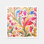 Serviette En Papier Fantastique design florentin Feuilles (Devant)