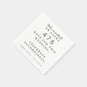 Serviette En Papier Fantastique Mariage Pandémique En Conséquence Nous (Coin)