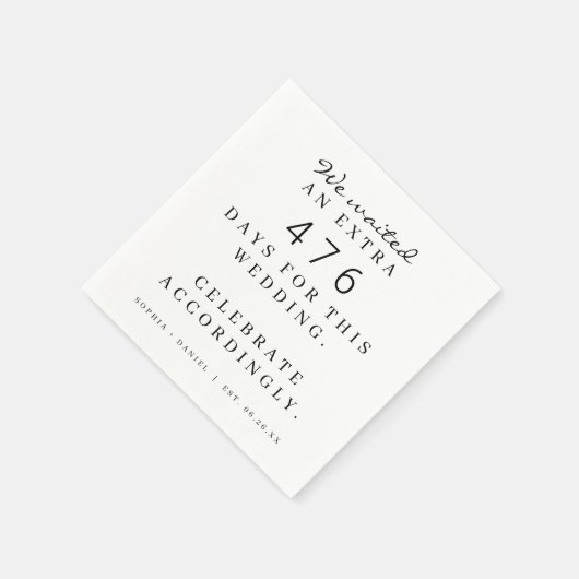 Serviette En Papier Fantastique Mariage Pandémique En Conséquence Nous (Coin)