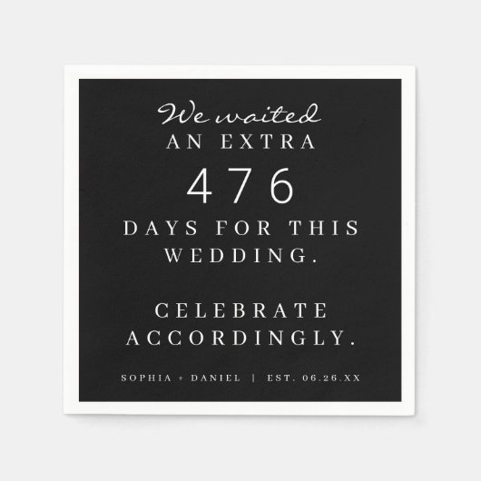 Serviette En Papier Fantastique Mariage Pandémique En Conséquence Nous (Devant)