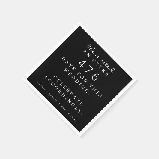 Serviette En Papier Fantastique Mariage Pandémique En Conséquence Nous (Coin)