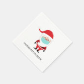 Serviette En Papier Fantastique Noël Père Noël dans Masque Visage Pers (Coin)