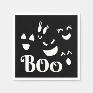 Serviette En Papier Fantôme de Boo Fantaisiste Dessin de Halloween Noi