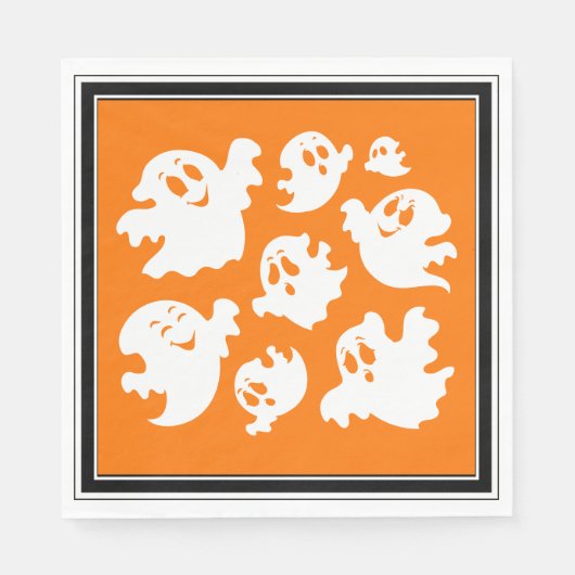 Serviette En Papier Fantôme d'Halloween (Devant)