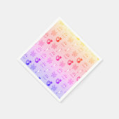 Serviette En Papier Fantôme, toiles d'araignées et chats noirs arc-en- (Coin)