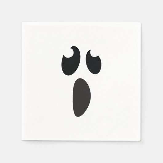 Serviette En Papier Fantôme Visage Halloween Fête ou traitement (Devant)