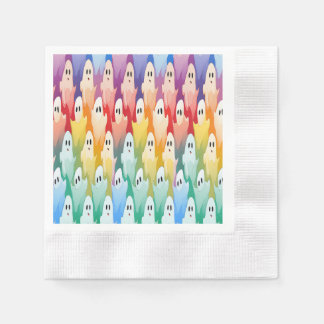 Serviette En Papier Fantômes arc-en-ciel